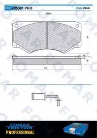 Комплект тормозных колодок FOMAR Friction FO 495381